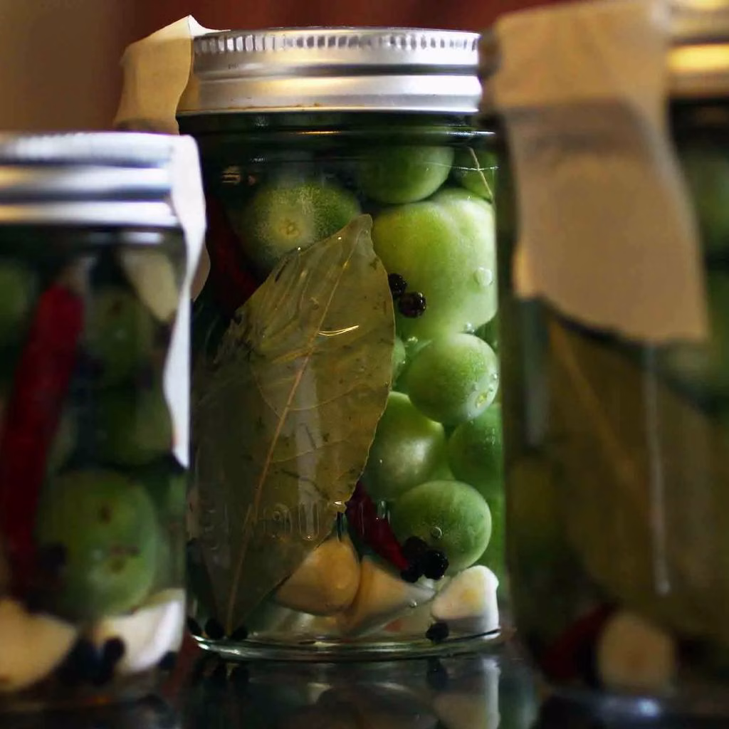 Cherry Green Tomato Pickles