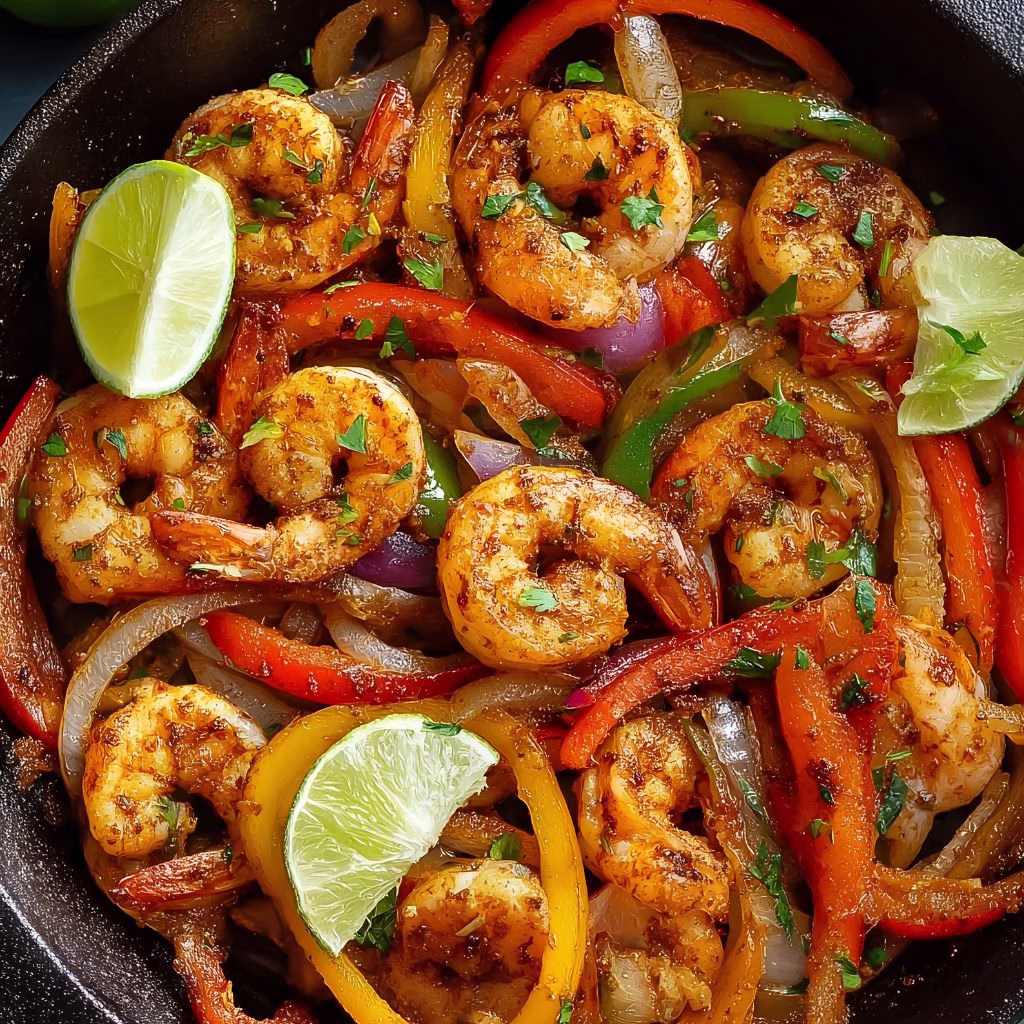 30-Min Sheet Pan Shrimp Fajitas Recipe