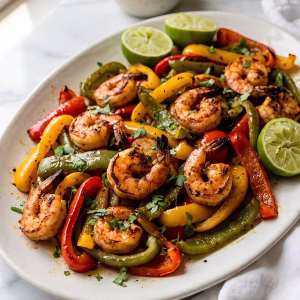 30-Min Sheet Pan Shrimp Fajitas Recipe