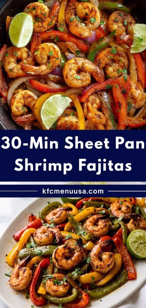 30-Min Sheet Pan Shrimp Fajitas Recipe
