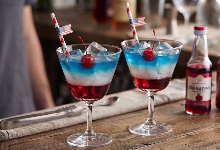 4th of July Layered Drink Recipe
