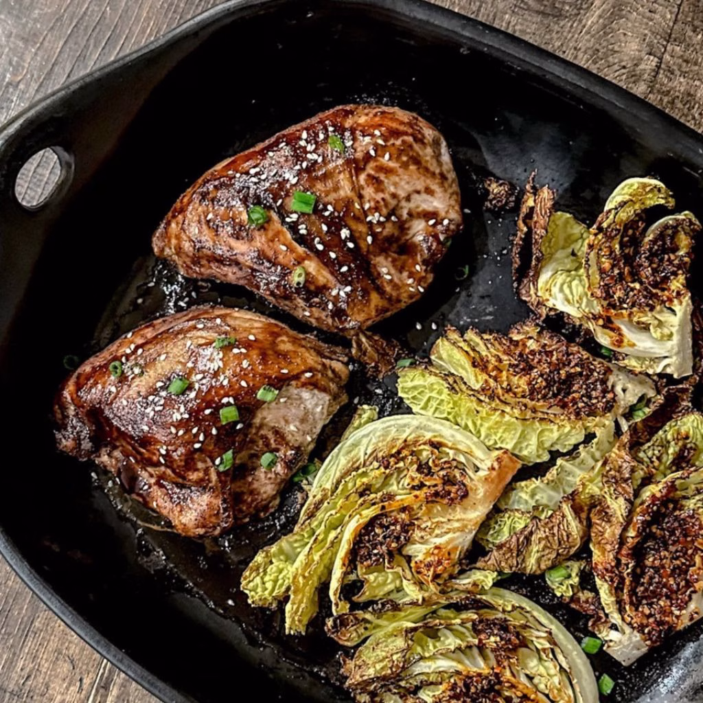 Asian Five-Spice Hoisin Wings with Cabbage Slaw