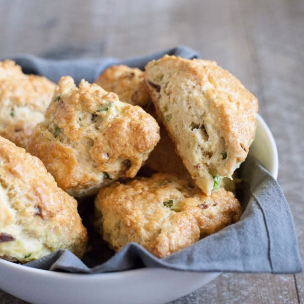 Bacon, Gruyère, and Caramelized Onion Scones