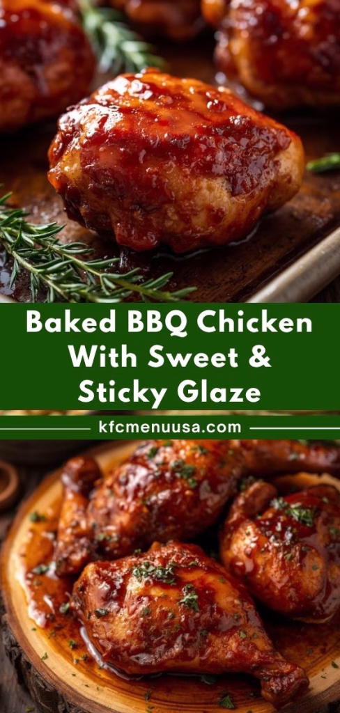 Baked BBQ Chicken with Sweet and Sticky Glaze Recipe