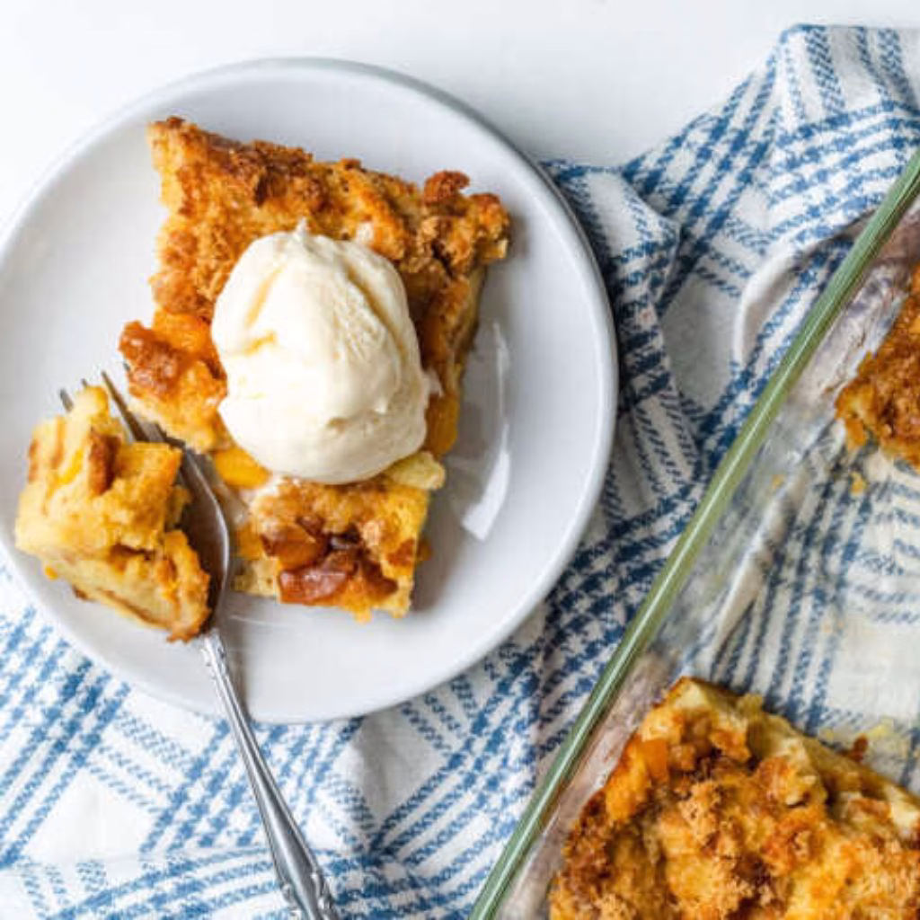 Baked Peach Pudding