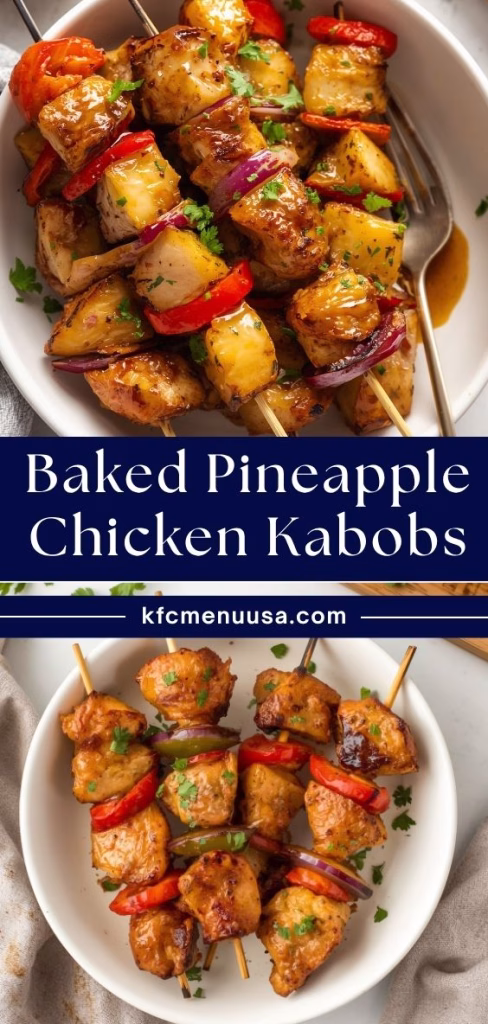Baked Pineapple Chicken Kabobs Recipe