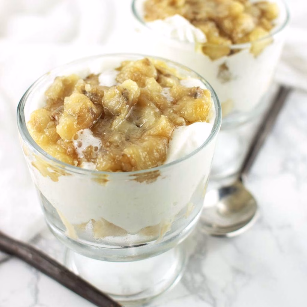 Banana Foster Ice Cream Parfait