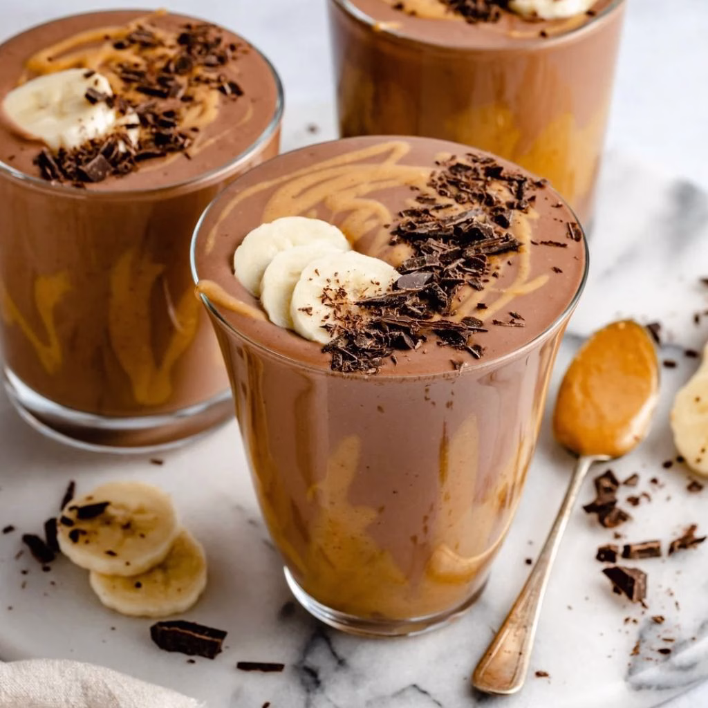 Banana Peanut Butter Chocolate Smoothie