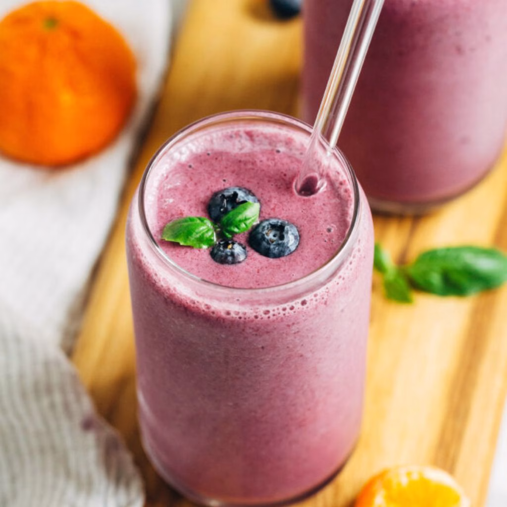 Blueberry Basil Smoothie
