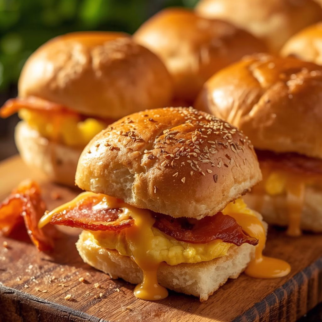 Cheesy Brioche Breakfast Sliders Recipe