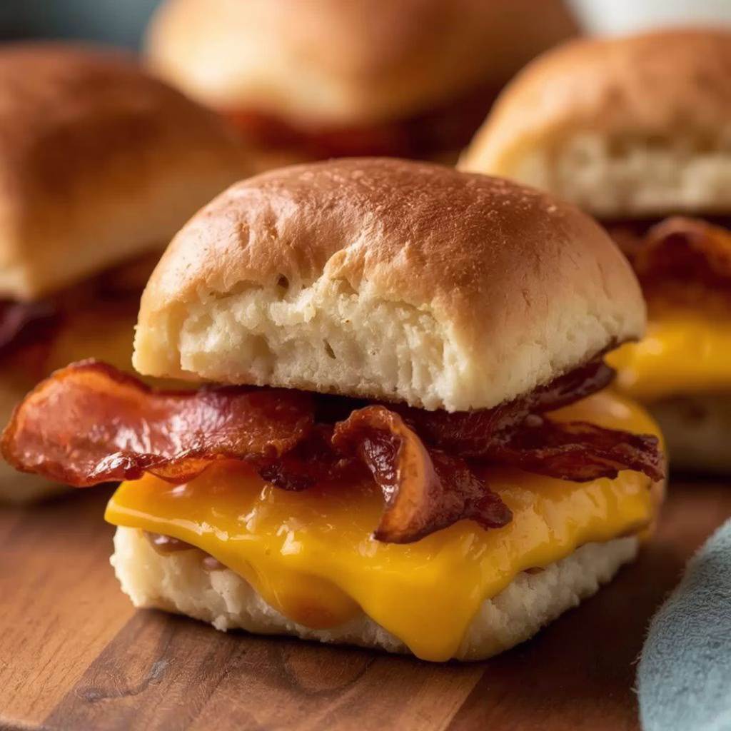 Cheesy Brioche Breakfast Sliders Recipe