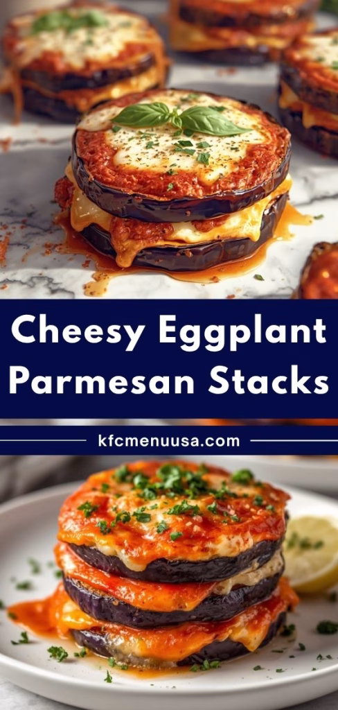 Cheesy Eggplant Parmesan Stacks Recipe