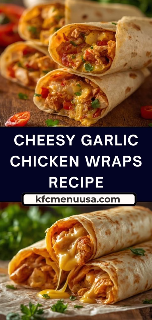Cheesy Garlic Chicken Wraps Recipe