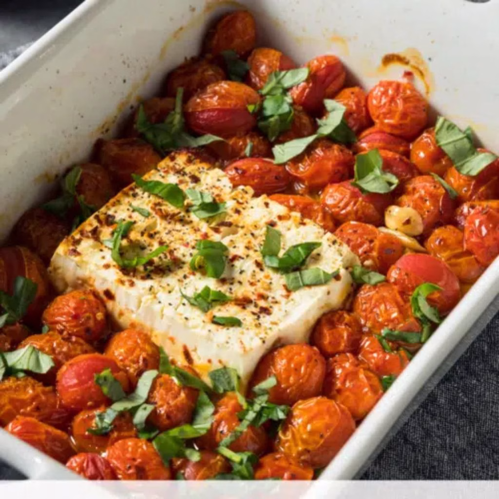 Cherry Tomato and Feta Skillet