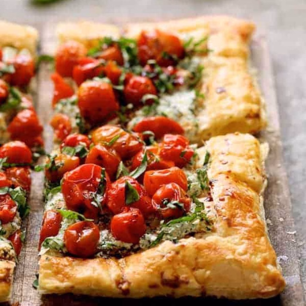 Cherry Tomato and Ricotta Tart
