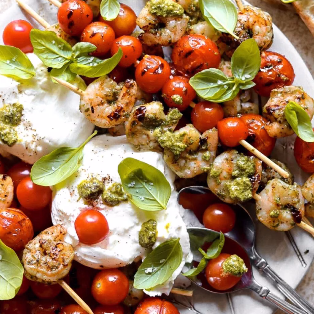 Cherry Tomato and Shrimp Skewers
