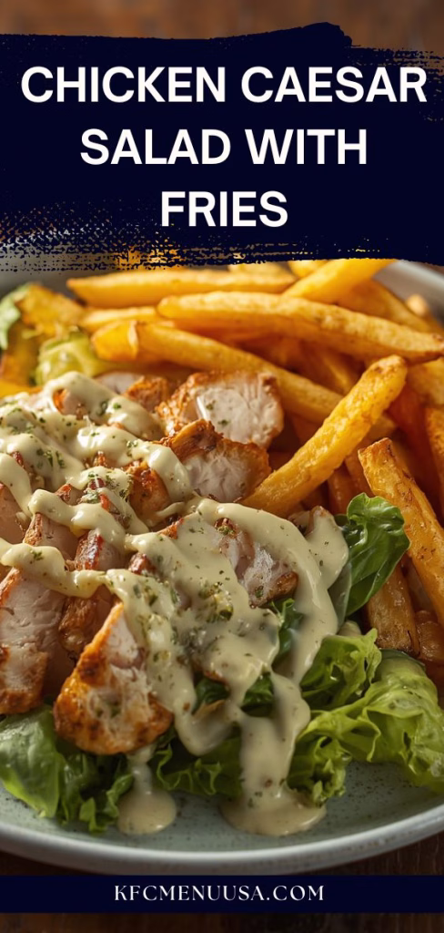 Chicken Caesar Salad with Fries