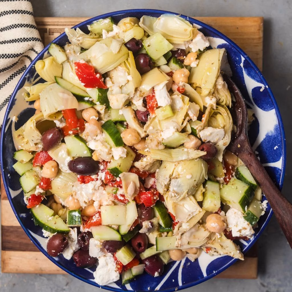 Chickpea Salad with Artichoke Hearts