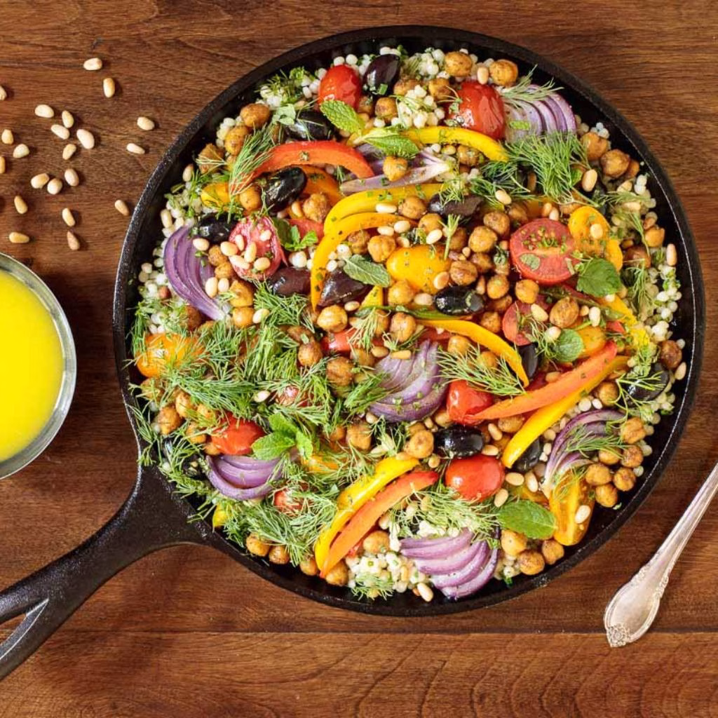 Chickpea Salad with Roasted Vegetables