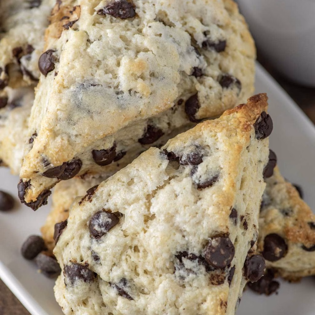 Classic Buttery Chocolate Chip Scones