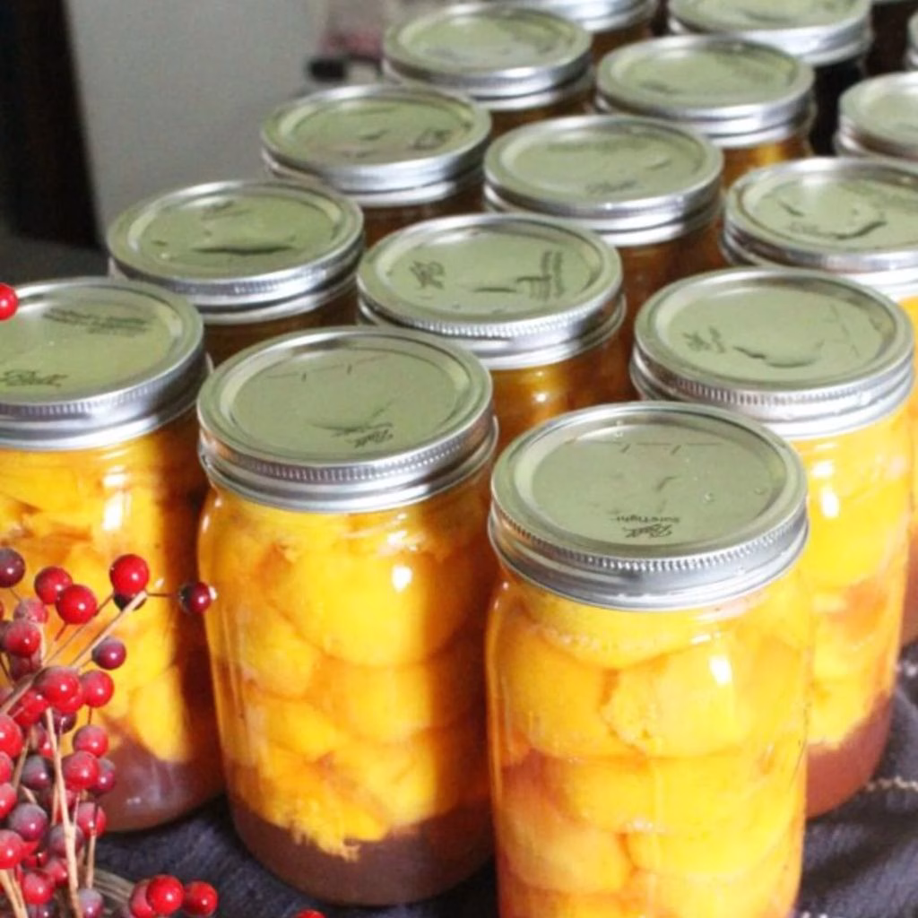 Classic Canned Peaches in Syrup