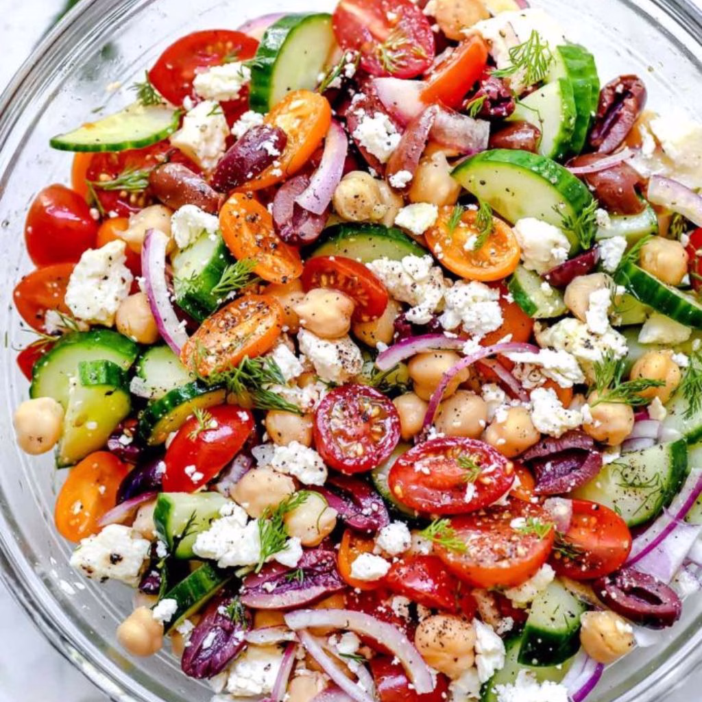 Classic Greek Chickpea Salad