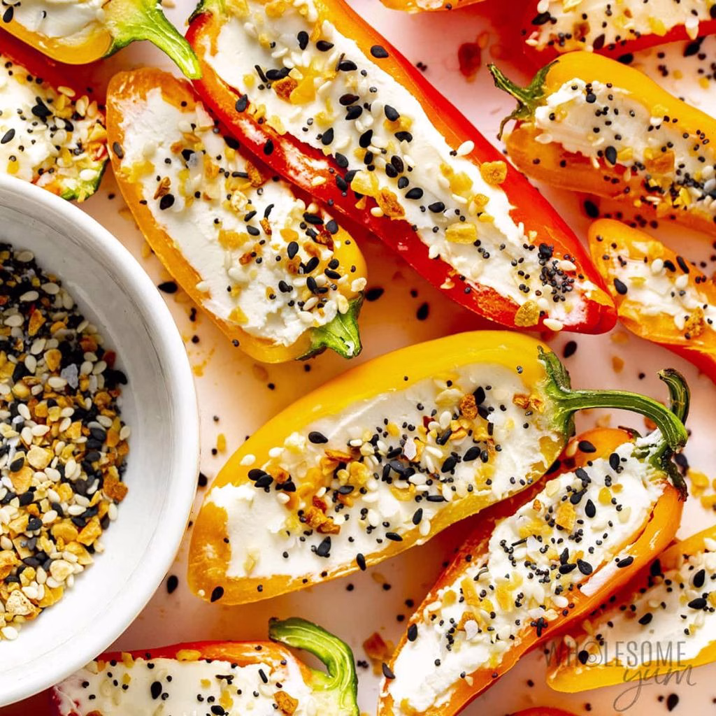 Colorful Stuffed Mini Peppers for Picnics