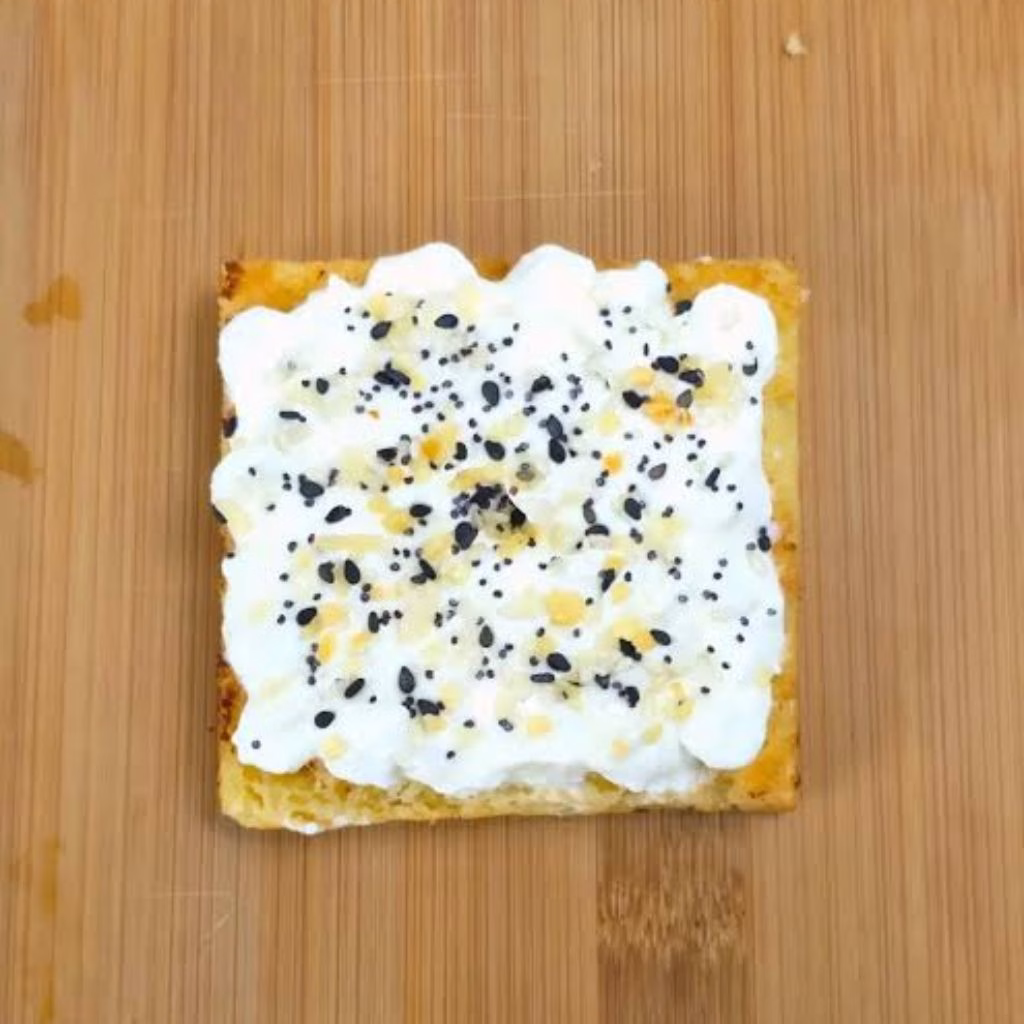 Cottage Cheese Toast with Everything Bagel Seasoning
