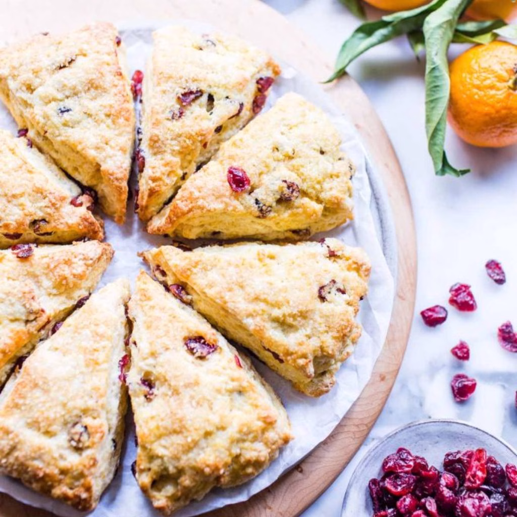 Cranberry Orange Sourdough Scones