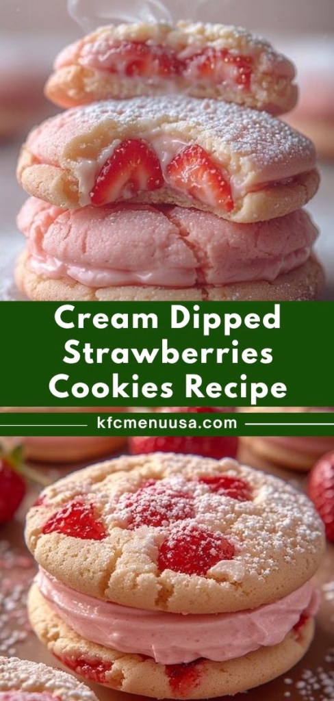 Cream Dipped Strawberry Cookies Recipe