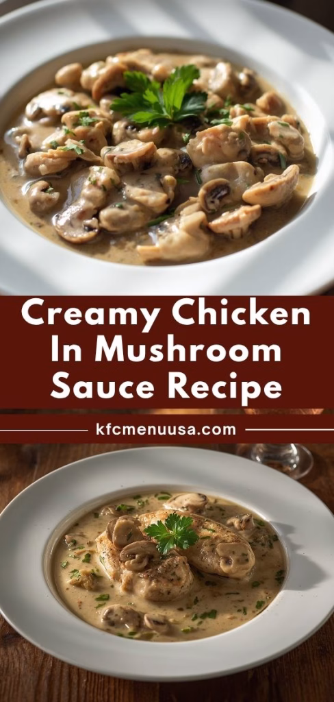 Creamy Chicken in Mushroom Sauce Recipe