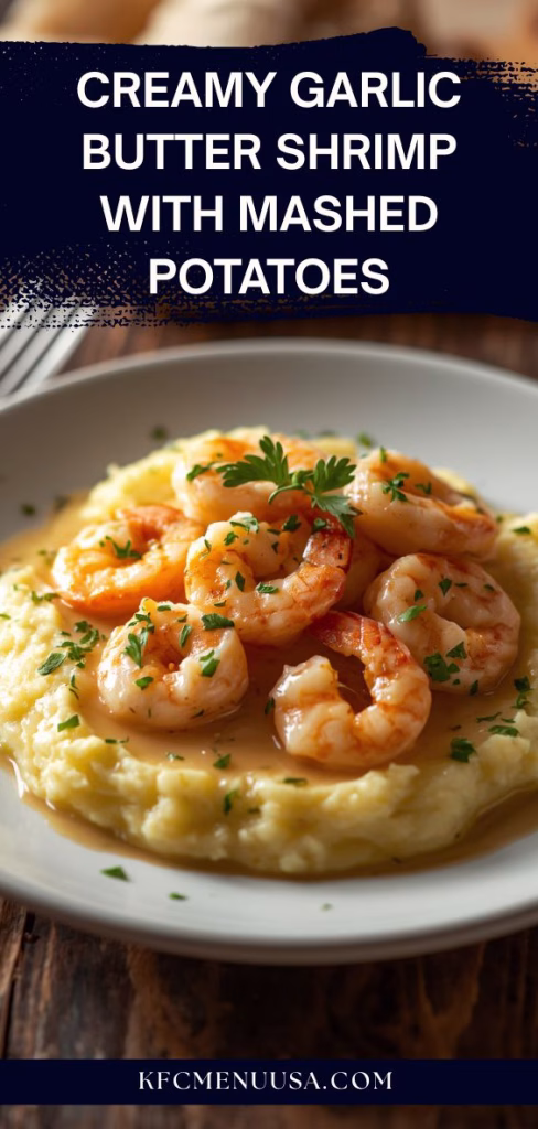 Creamy Garlic Butter Shrimp with Mashed Potatoes Recipe