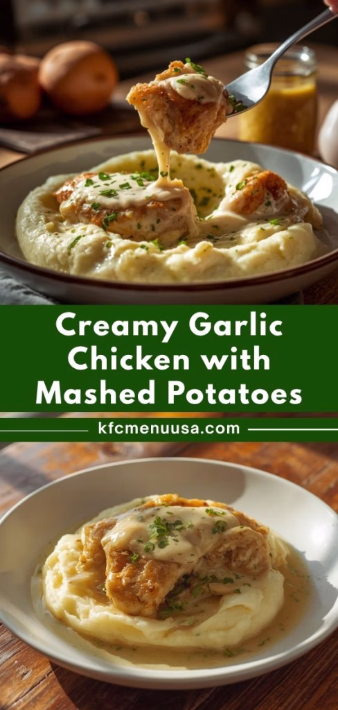 Creamy Garlic Chicken with Mashed Potatoes Recipe