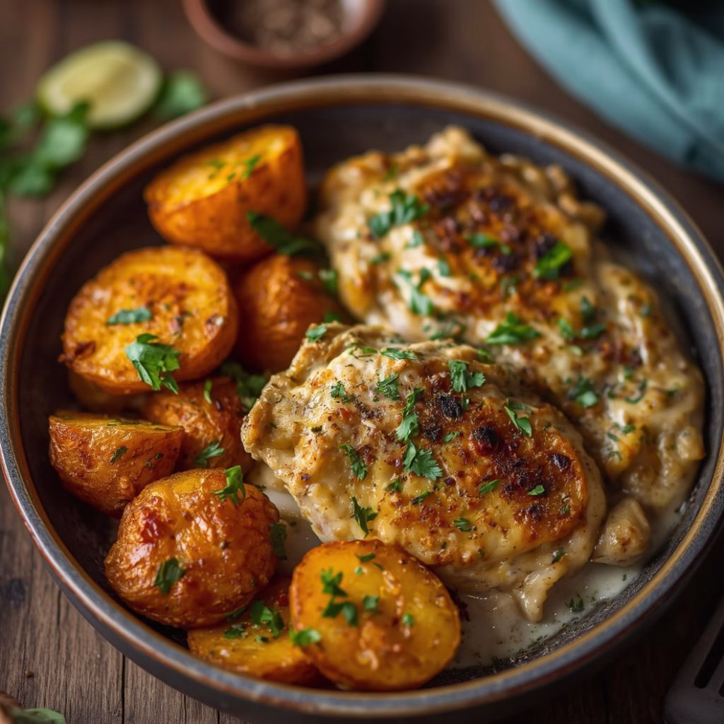 Creamy Herb Chicken & Potatoes Recipe