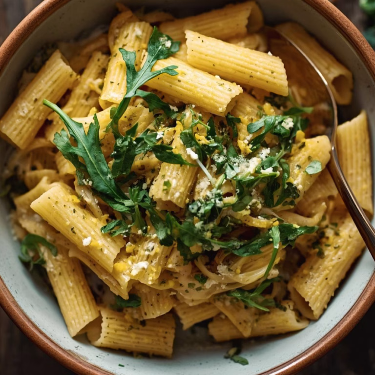 Creamy Lemon Ricotta Pasta with Arugula