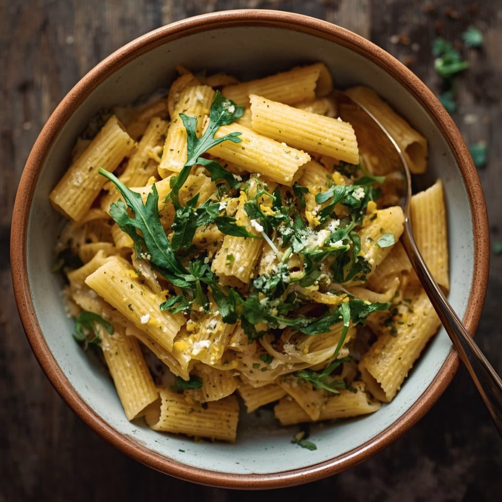 Creamy Lemon Ricotta Pasta with Arugula