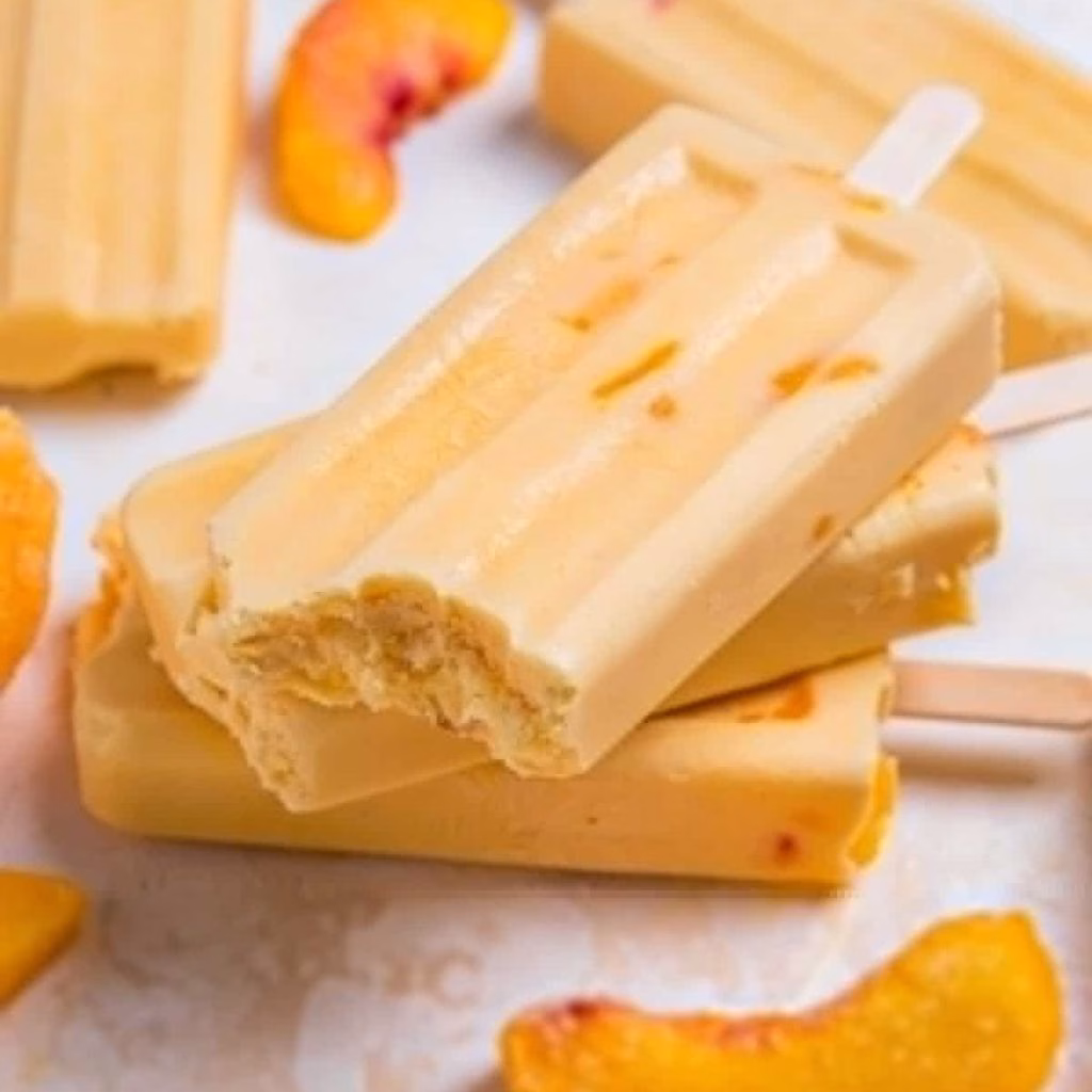 Creamy Peach Popsicles