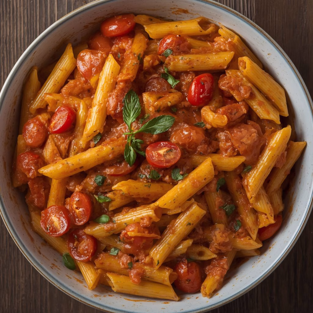 Creamy Ricotta Tomato Garlic Pasta Recipe