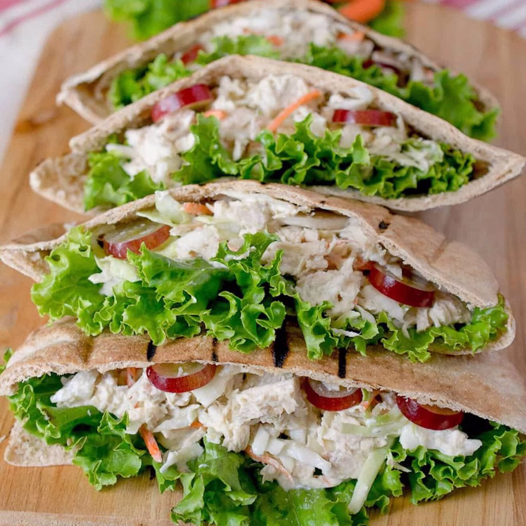 Creamy Tuna Salad Stuffed Pita Pockets