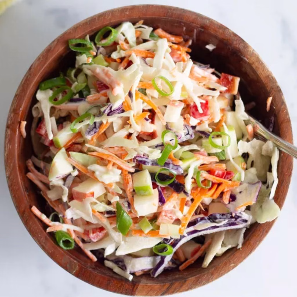Sweet and Tangy Apple Coleslaw Picnic Side Dish