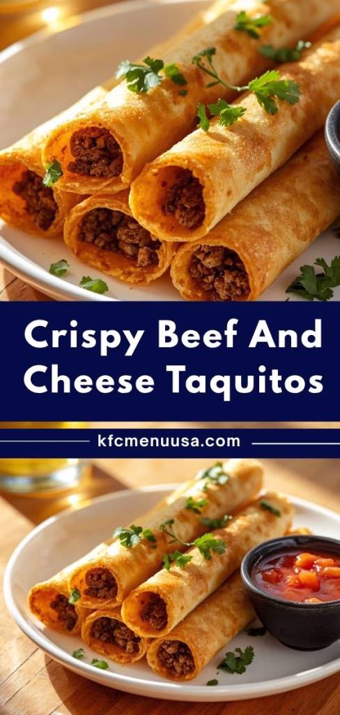 Crispy Beef and Cheese Taquitos Recipe