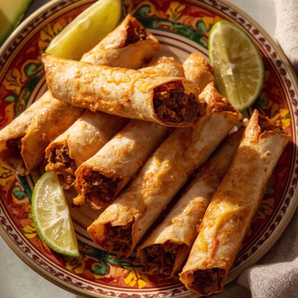 Crispy Beef and Cheese Taquitos Recipe