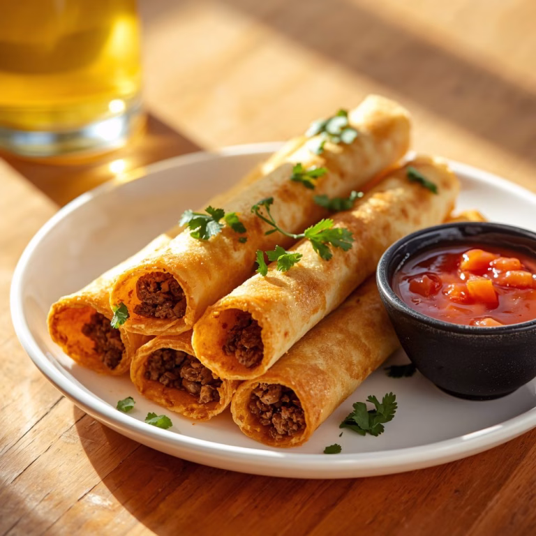 Crispy Beef and Cheese Taquitos Recipe
