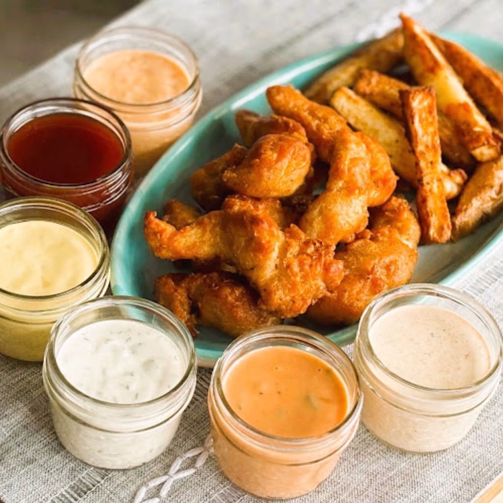 Crispy Chicken Tenders and Dips