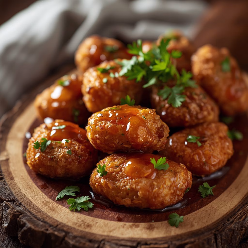 Crispy Honey Garlic Chicken Bites with Sweet Glaze