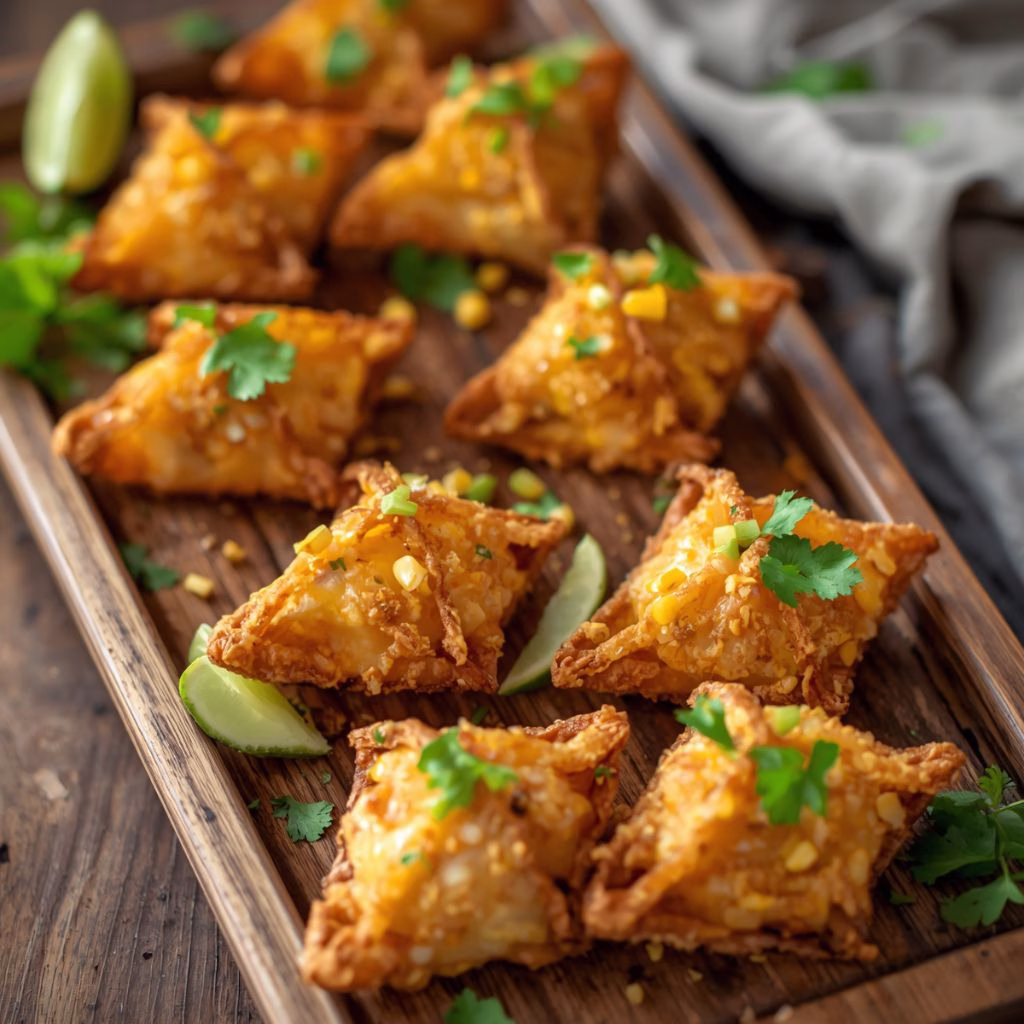 Crispy Jalapeño Corn Wontons Recipe
