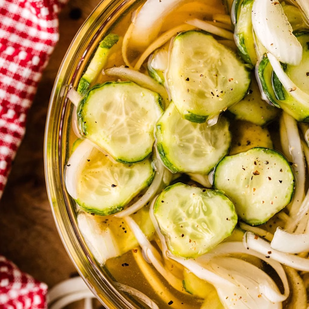 Cucumber and Onion Refrigerator Pickles