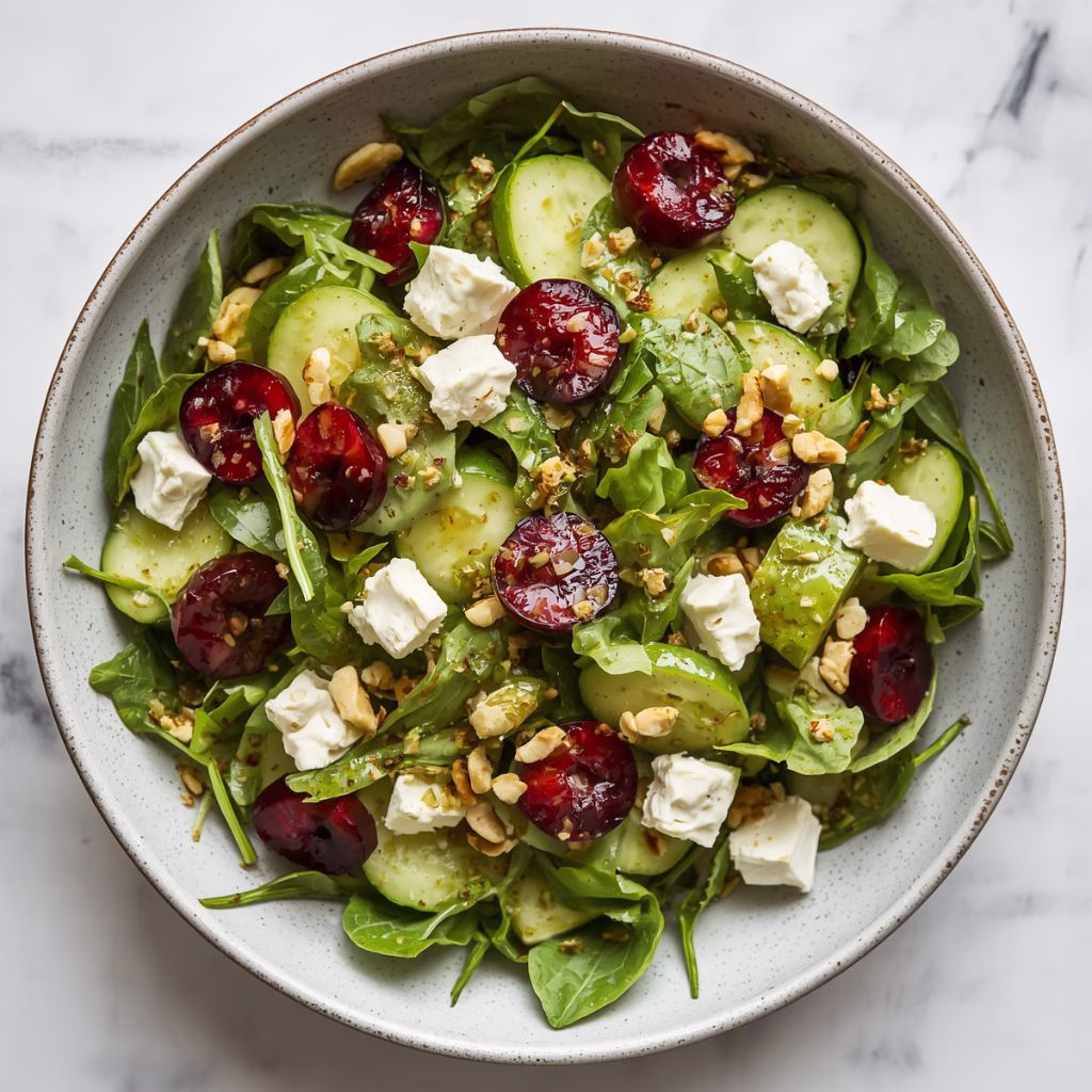 Cucumber, Cherry & Goat's Cheese Salad