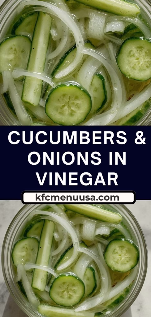 Cucumbers and Onions in Vinegar