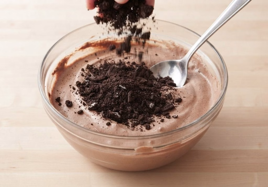 Add the Cookie Crumbs